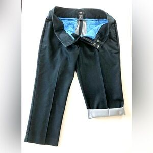 Massimo Capri/Bermuda Tailored denim blue pockets, zipper size 6 Cotton spandex